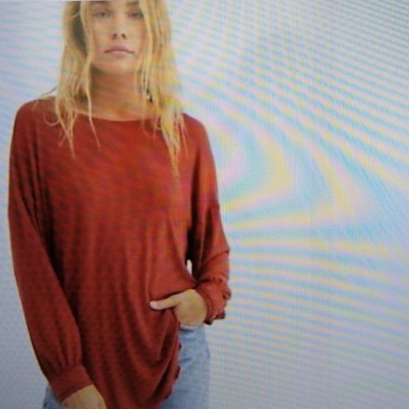 Free People Shimmy Shake Top size XS Cowboy color - Picture 11 of 11